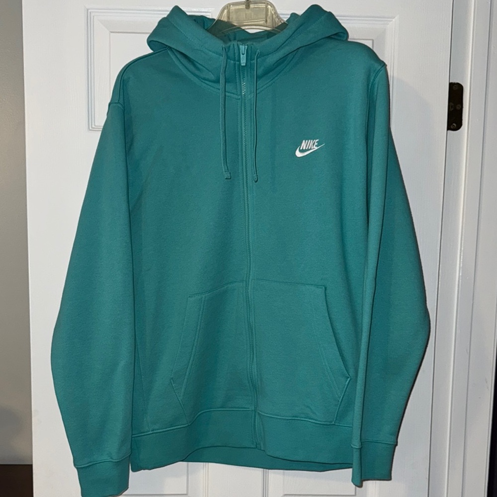 Nike Men's Club Zip-Up Logo Hoodie